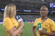 Fernanda Gentil e Romário durante a Copa do Mundo de 2026