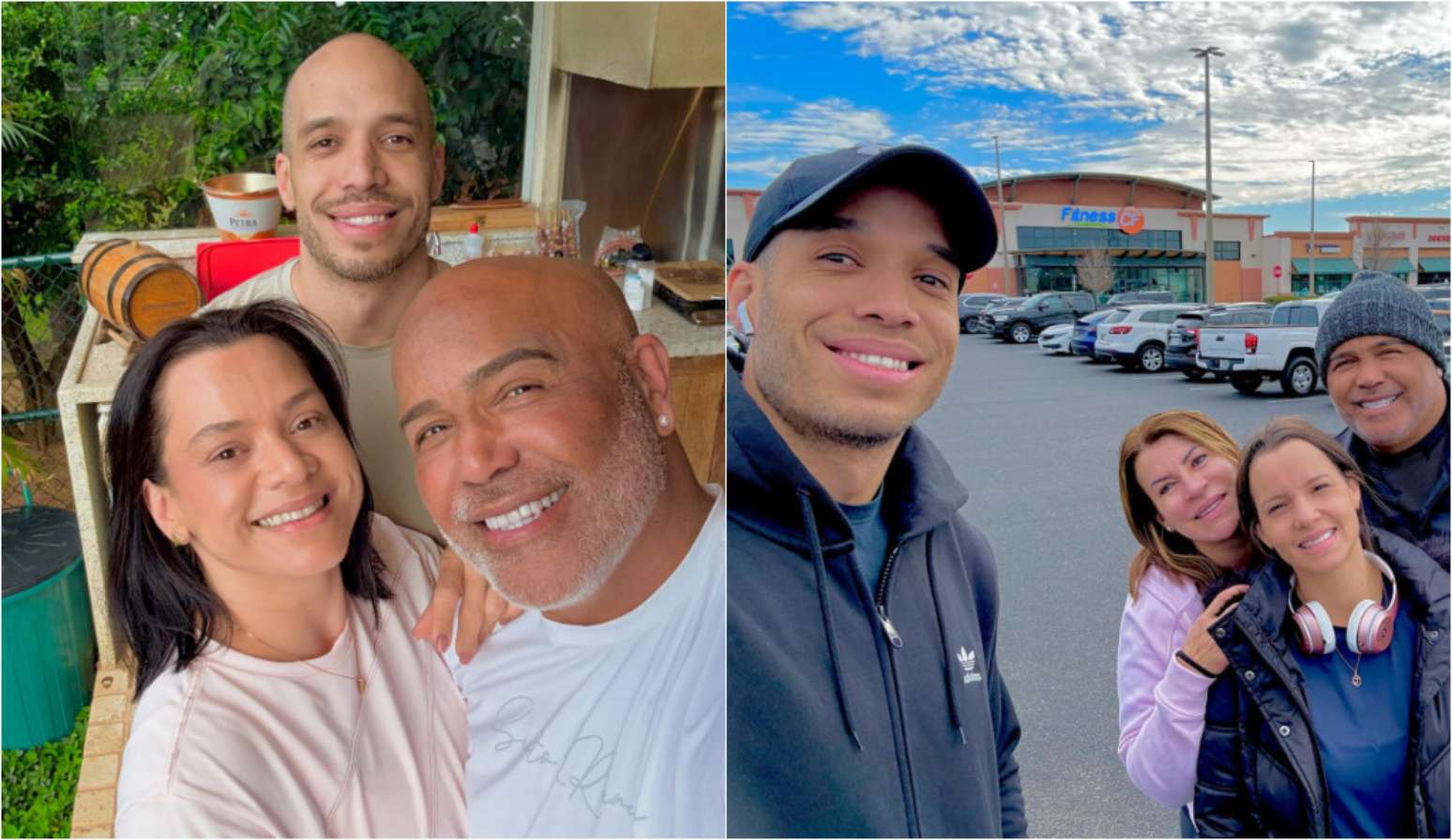 O cantor Rick com os filhos e a esposa